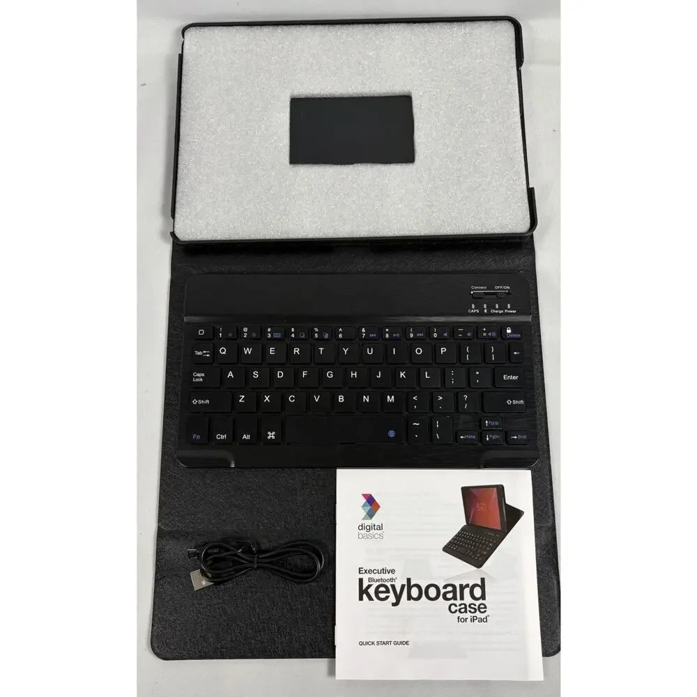 Keyboard Case for iPad 8and 9 Bluetooth Removable Digital Basics Air Exec